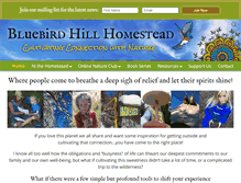 Tablet Screenshot of bluebirdhillhomestead.com